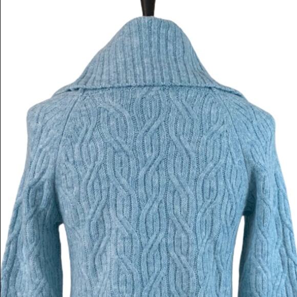 Dressbarn Westport Women's Sweater Cowl Neck Textured Blue Size Medium - Picture 8 of 11